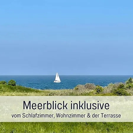 Meerestraum Rügen - Panorama-meerblick, Erste Reihe, Kamin&hund Willkommen Ferienhaus *