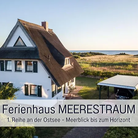Meerestraum Ruegen - Erste Reihe, Panorama-meerblick & Kamin, Hund Willkommen, Ruhige Lage, 150 M Zur Ostsee Dranske