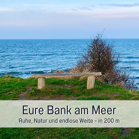 Meerestraum Ruegen - Erste Reihe, Panorama-meerblick & Kamin, Hund Willkommen, Ruhige Lage, 150 M Zur Ostsee Feriehus Dranske
